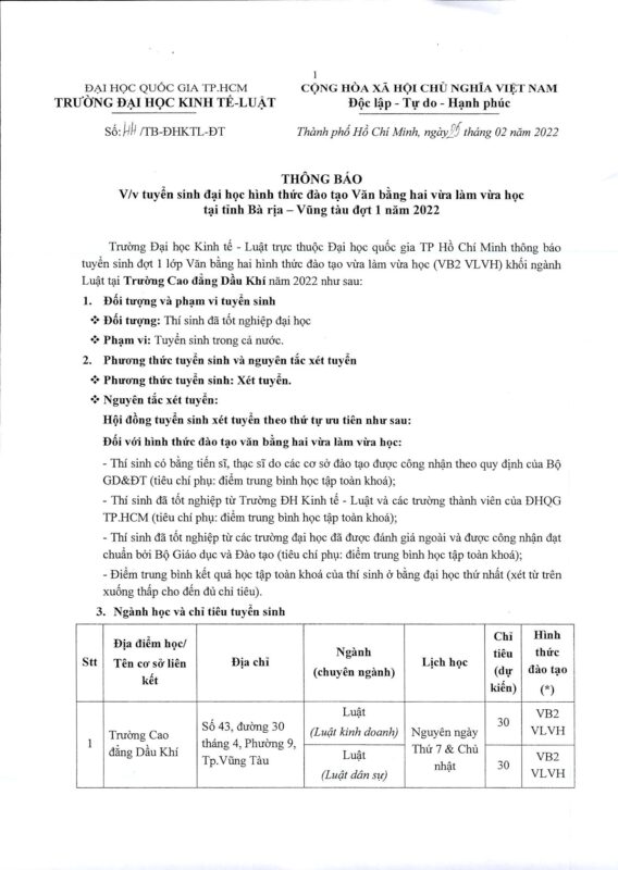 TRƯỜNG CAO ĐẲNG DẦU KHÍ