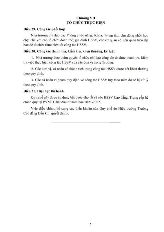 TRƯỜNG CAO ĐẲNG DẦU KHÍ