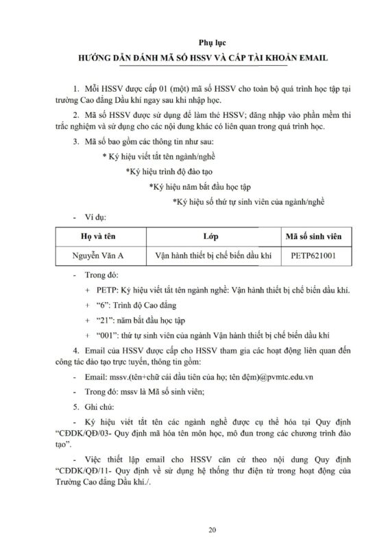 TRƯỜNG CAO ĐẲNG DẦU KHÍ