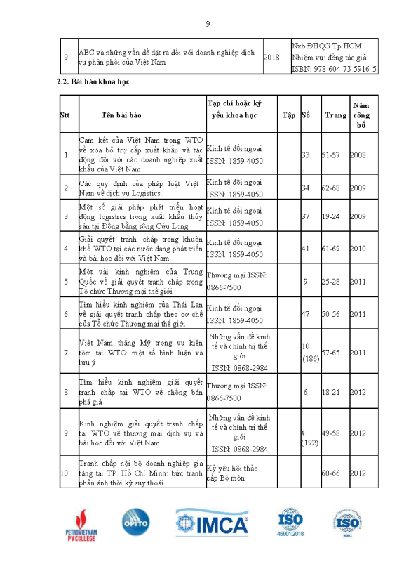 TRƯỜNG CAO ĐẲNG DẦU KHÍ