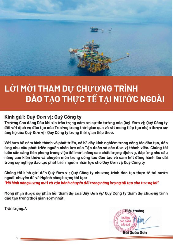 TRƯỜNG CAO ĐẲNG DẦU KHÍ