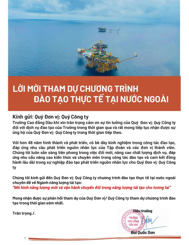 TRƯỜNG CAO ĐẲNG DẦU KHÍ