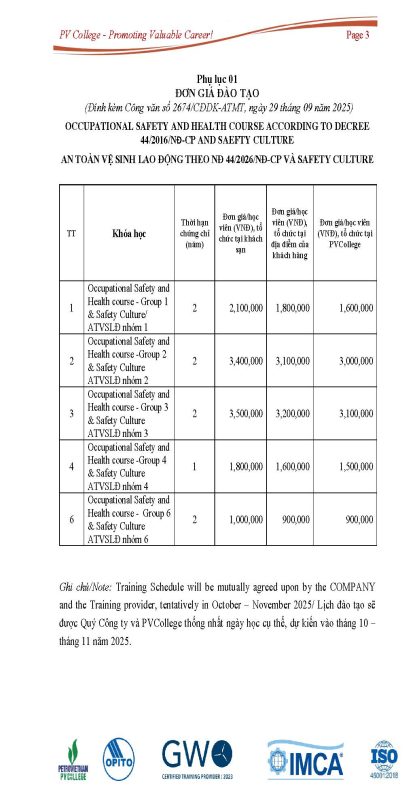 TRƯỜNG CAO ĐẲNG DẦU KHÍ