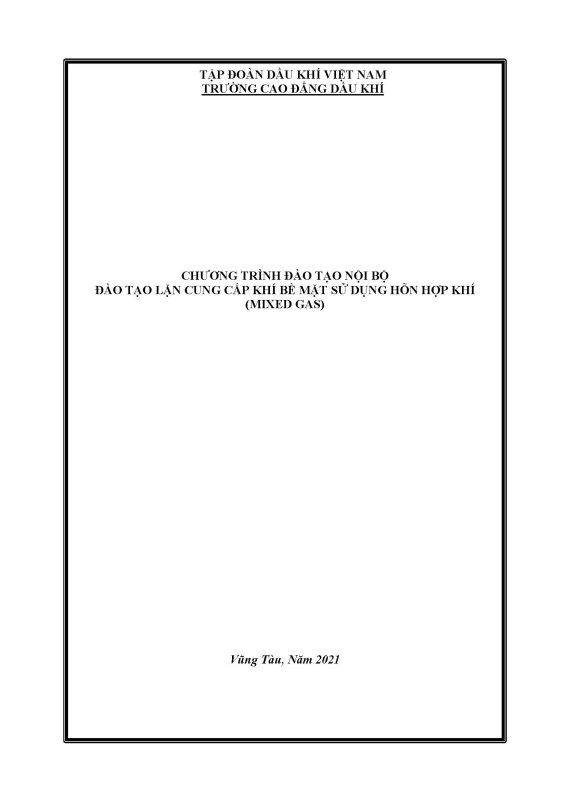 TRƯỜNG CAO ĐẲNG DẦU KHÍ