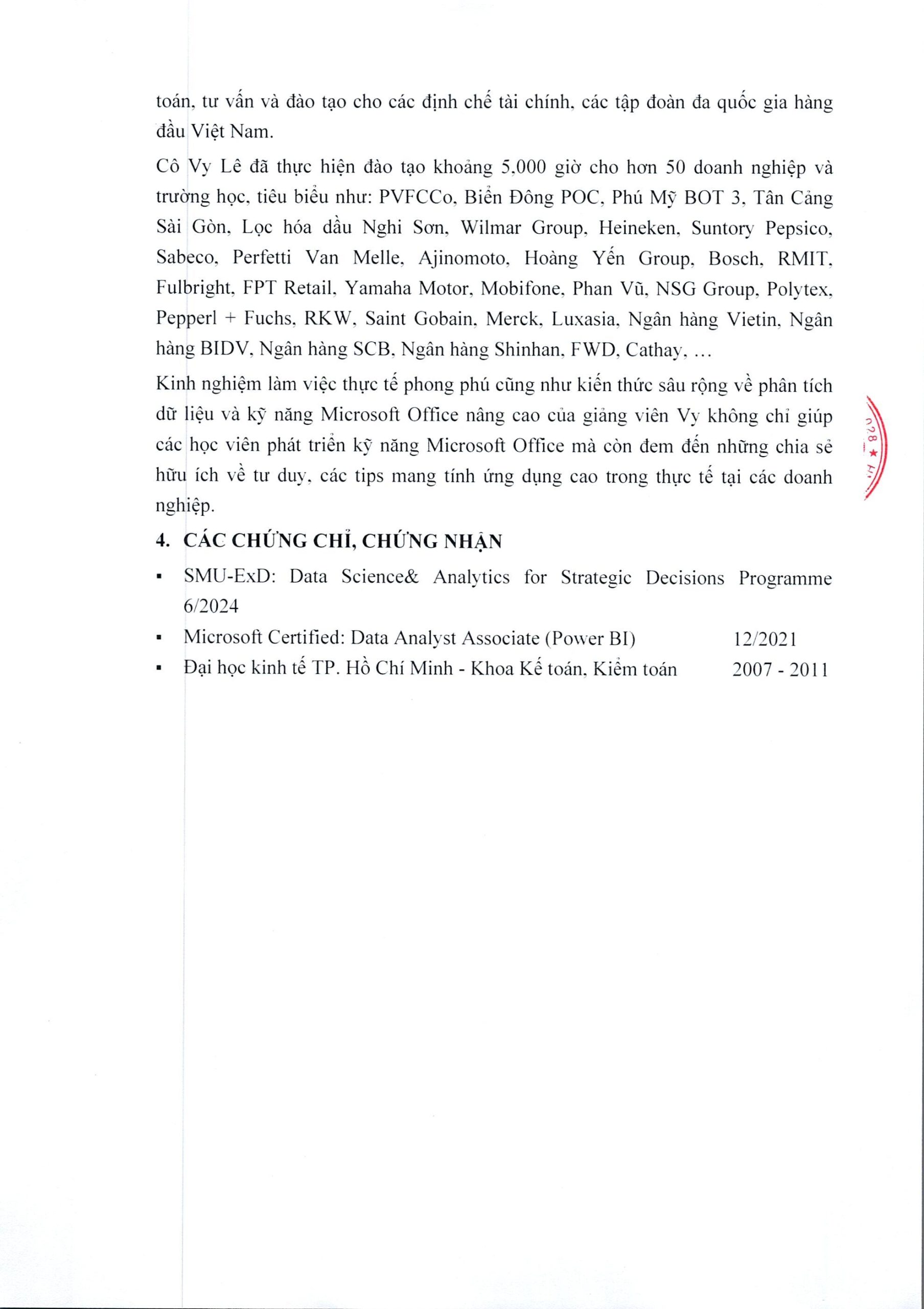 Kế hoạch tổ chức khoá học “Power BI in Oil & Gas”