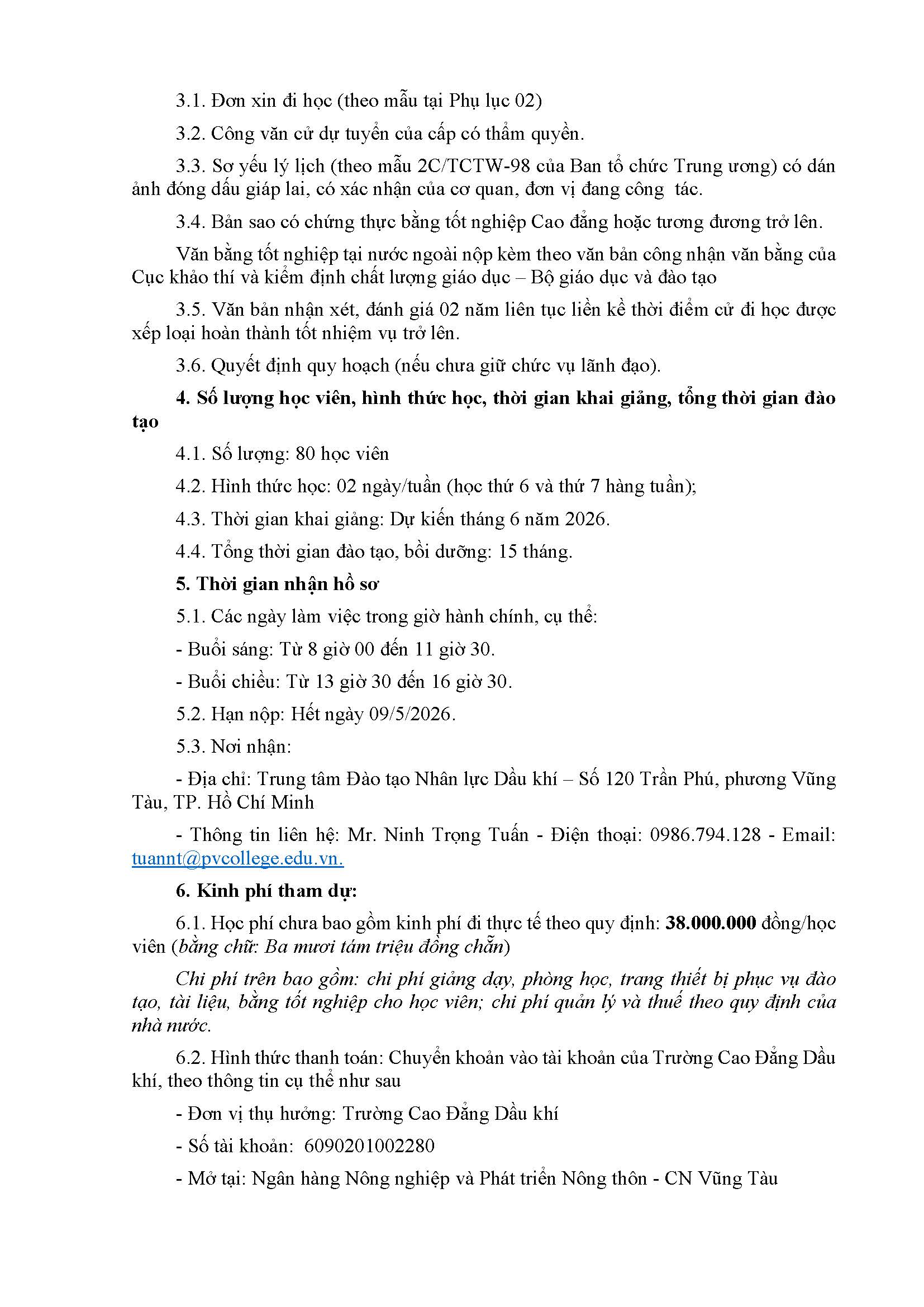 Thông báo tuyển sinh khóa học “Trung cấp lý luận chính trị” tại Vũng Tàu