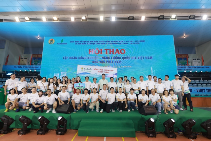 Công đoàn Nghiên cứu Khoa học và Đào tạo bùng nổ sức trẻ, thắt chặt đoàn kết tại Hội thao PETROVIETNAM 2026